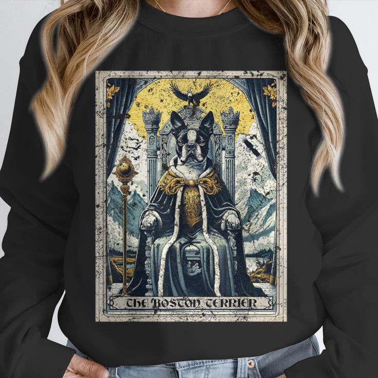Boston Terrier Tarot Card Dog Unisex Sweatshirt, novelty gifts, funny gifts