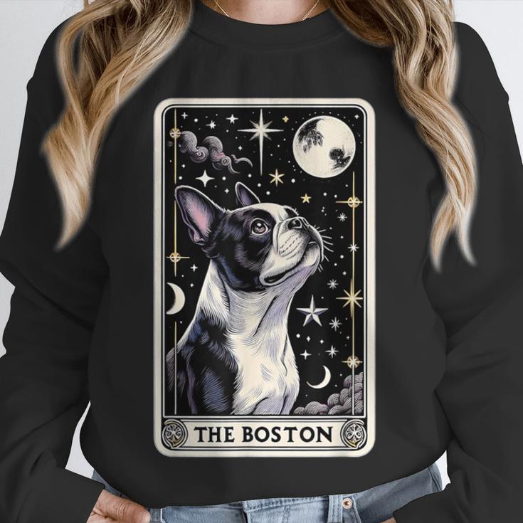 Boston Terrier Tarot Card Star With The Moon Men Women Kids Unisex Sweatshirt, novelty gifts, funny gifts