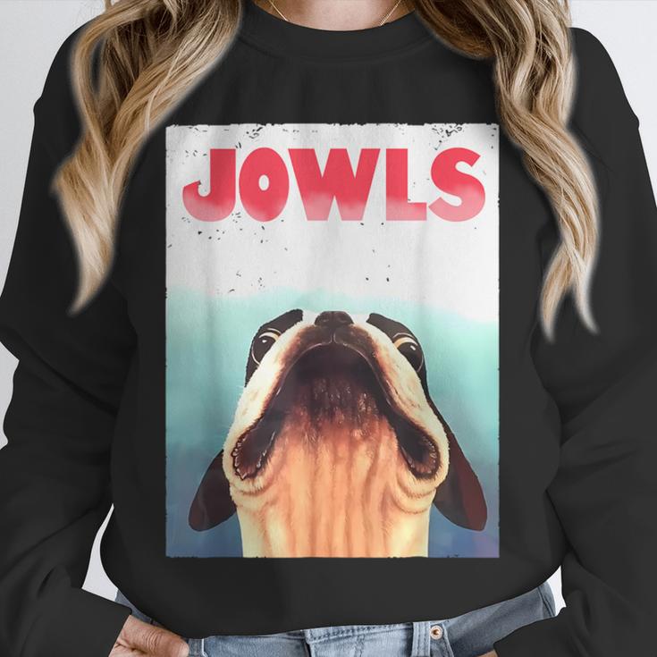 Boston Terriers Jowls Dog Mom Dog Dad Unisex Sweatshirt, novelty gifts, funny gifts