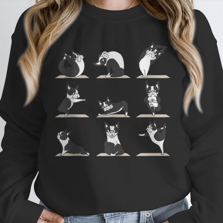 Boston Terriers Yoga Unisex Sweatshirt, novelty gifts, funny gifts