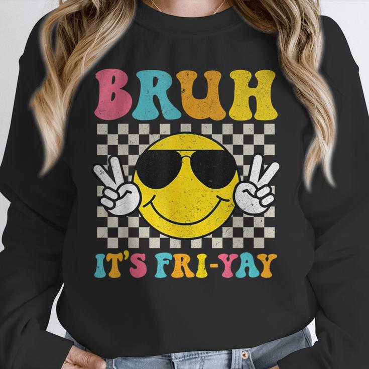 Bruh It's Fri-Yay Friday Weekend Smile Face Teacher Student Unisex Sweatshirt, novelty gifts, funny gifts Bruh It's Fri-Yay Friday Weekend Smile Face Teacher Student Unisex Sweatshirt, novelty gifts, funny gifts