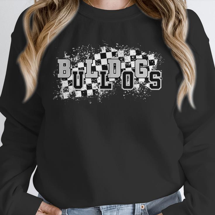 Bulldogs School Spirit Bulldog Pride Checkered Teacher Unisex Sweatshirt, novelty gifts, funny gifts Bulldogs School Spirit Bulldog Pride Checkered Teacher Unisex Sweatshirt, novelty gifts, funny gifts