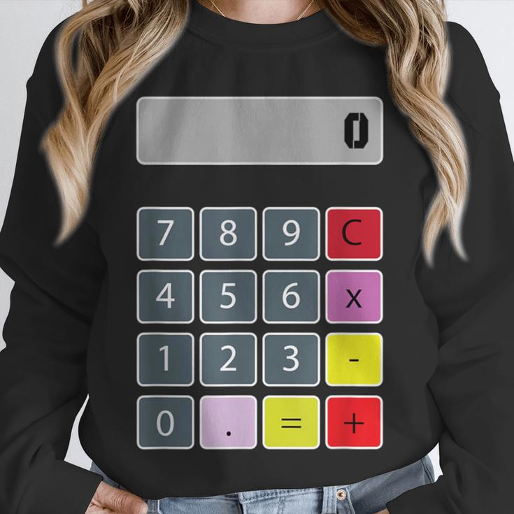 Calculator Math Teacher Halloween Costumes Women Men Adults Unisex Sweatshirt, novelty gifts, funny gifts