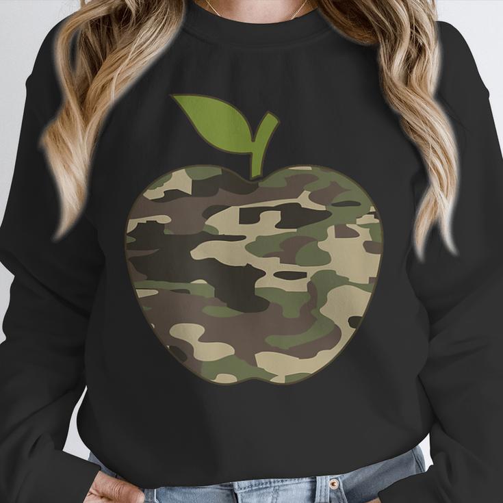 Camo Apple Camouflage Clothing School Student Camo Teacher Men Women Kids Unisex Sweatshirt, novelty gifts, funny gifts Camo Apple Camouflage Clothing School Student Camo Teacher Men Women Kids Unisex Sweatshirt, novelty gifts, funny gifts