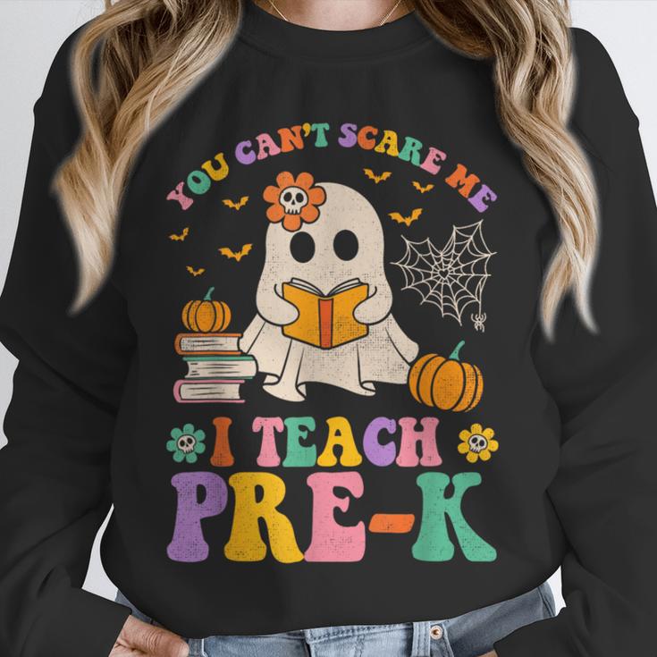 You Can't Scare Me I Teach Pre-k Teacher Halloween Ghost Men Women Kids Unisex Sweatshirt, novelty gifts, funny gifts