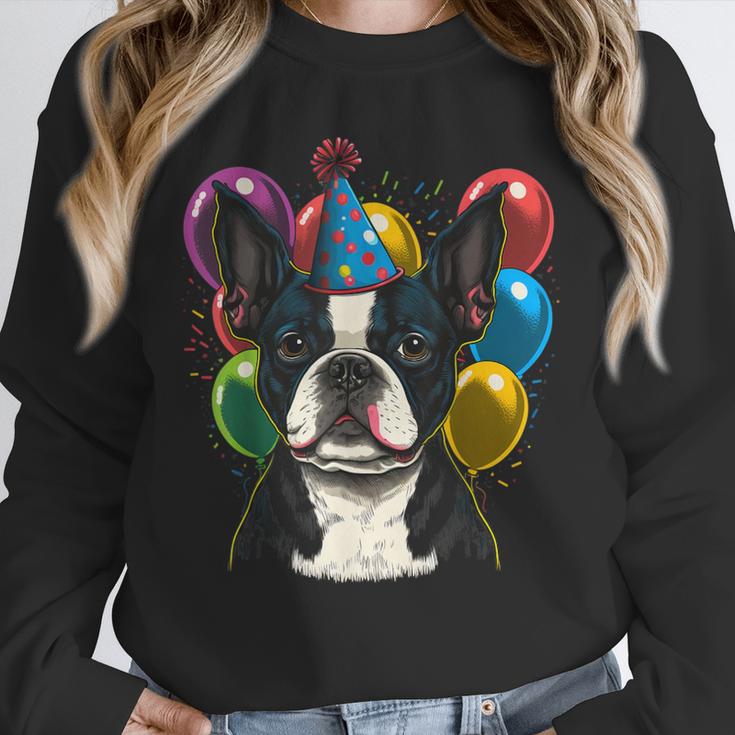 Celebration Event Birthday Party Boston Terrier Unisex Sweatshirt, novelty gifts, funny gifts