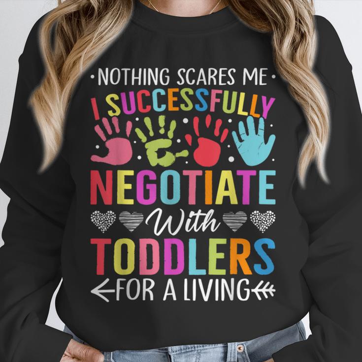 Childcare Teacher Negotiate With Toddlers Daycare Provider Men Women Girls Kids Unisex Sweatshirt, novelty gifts, funny gifts Childcare Teacher Negotiate With Toddlers Daycare Provider Men Women Girls Kids Unisex Sweatshirt, novelty gifts, funny gifts