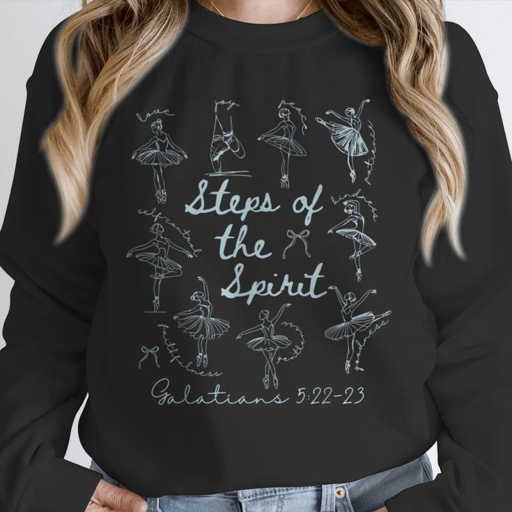 Christian Steps Of Spirit Bible Verse Ballet Dancer Teacher Unisex Sweatshirt, novelty gifts, funny gifts