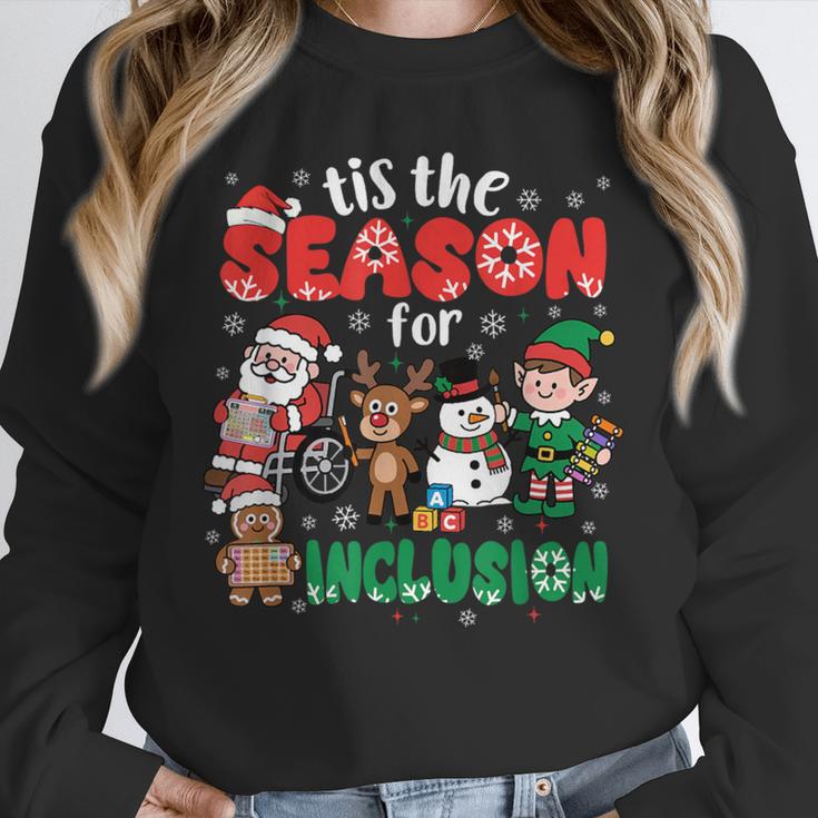 Christmas Sped Teacher Tis The Season For Inclusion Women Unisex Sweatshirt, novelty gifts, funny gifts