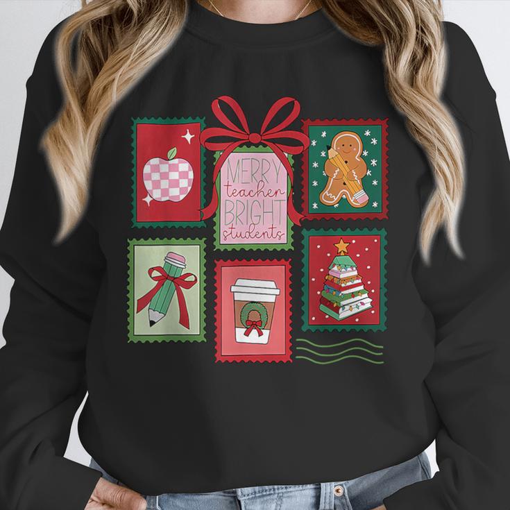 Christmas Teacher Stamps Unisex Sweatshirt, novelty gifts, funny gifts