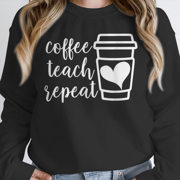 Coffee Teach Repeat Women's Misses Plus Size Teacher Unisex Sweatshirt, novelty gifts, funny gifts Coffee Teach Repeat Women's Misses Plus Size Teacher Unisex Sweatshirt, novelty gifts, funny gifts