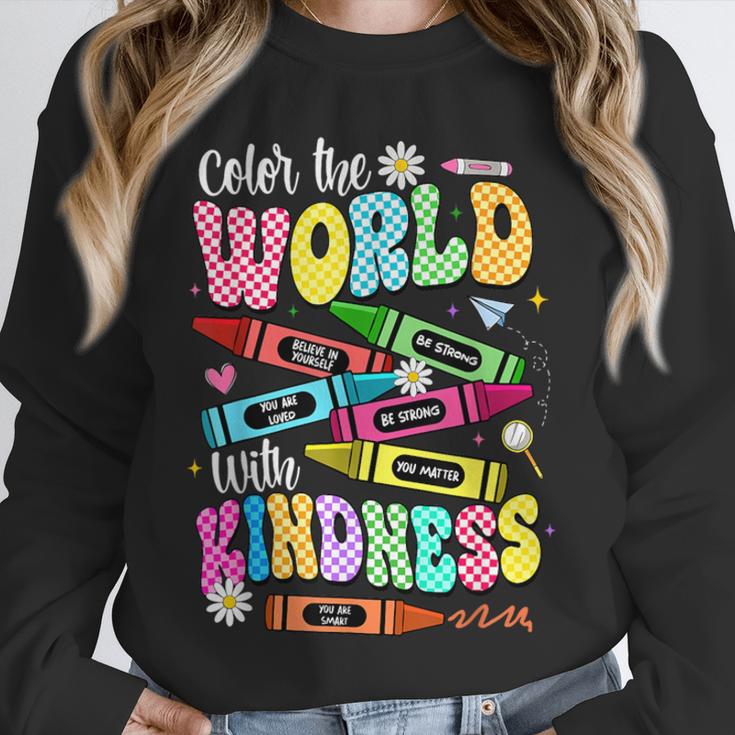 Color The World With Kindness Teacher Back To School Unisex Sweatshirt, novelty gifts, funny gifts