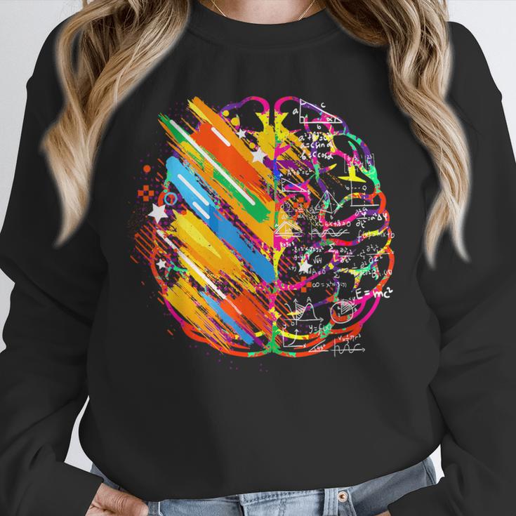 Colorful Brain Art Teacher Artist Painter Student Unisex Sweatshirt, novelty gifts, funny gifts