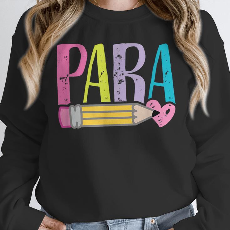 Colorful PARA Teacher Paraprofessional Cute Pencil Unisex Sweatshirt, novelty gifts, funny gifts Colorful PARA Teacher Paraprofessional Cute Pencil Unisex Sweatshirt, novelty gifts, funny gifts