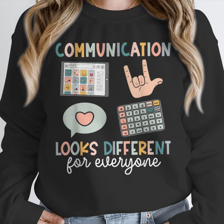 Communication Looks Different For Everyone SPED Teacher ASD Unisex Sweatshirt, novelty gifts, funny gifts Communication Looks Different For Everyone SPED Teacher ASD Unisex Sweatshirt, novelty gifts, funny gifts