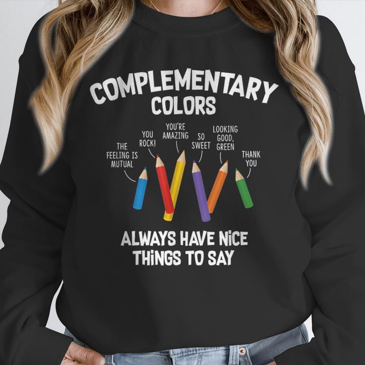 Complementary Colors Art Teacher Pun Shirt Unisex Sweatshirt, novelty gifts, funny gifts