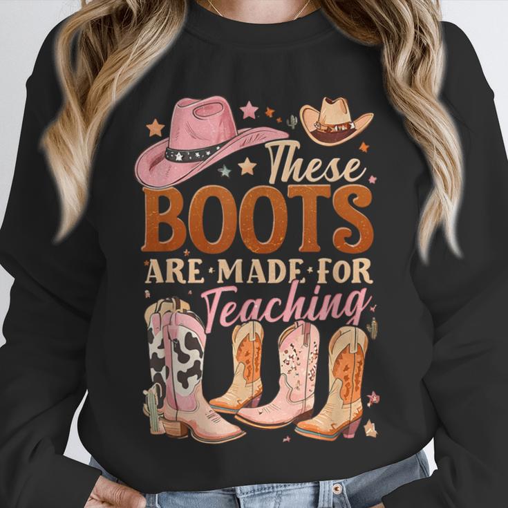 Cowboy Teacher These Boots Are Made-For Teaching School Unisex Sweatshirt, novelty gifts, funny gifts Cowboy Teacher These Boots Are Made-For Teaching School Unisex Sweatshirt, novelty gifts, funny gifts
