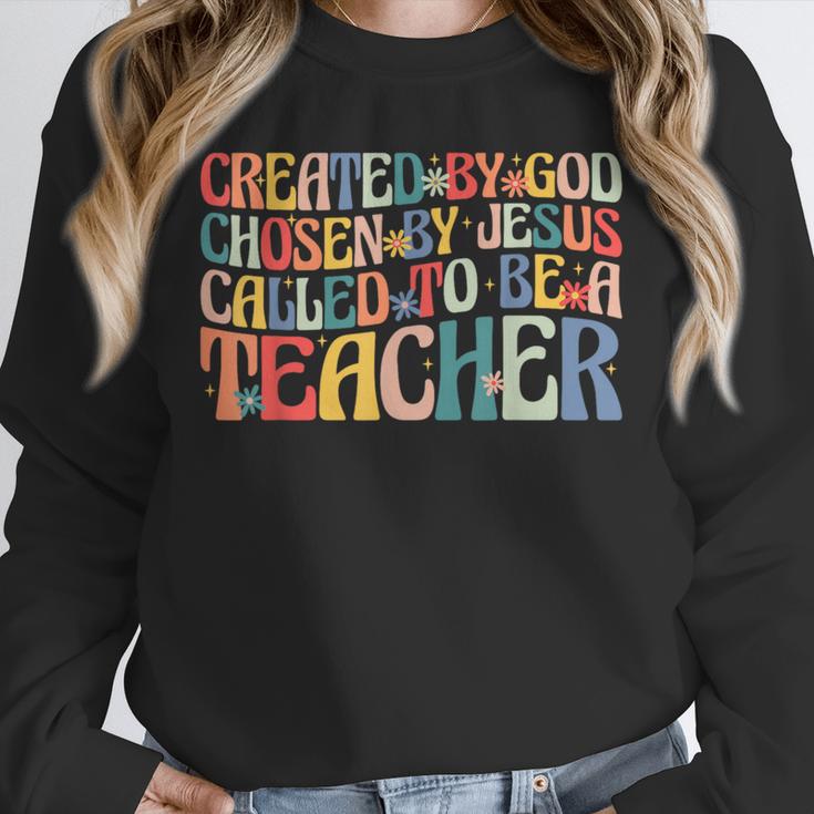 Created By God Chosen By Jesus Called To Be a Teacher Unisex Sweatshirt, novelty gifts, funny gifts