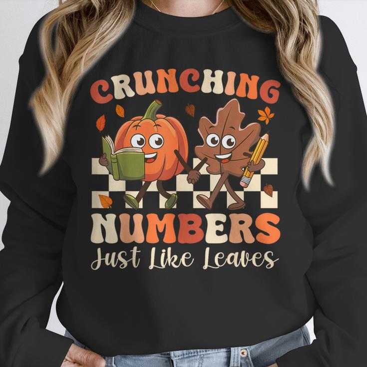 Crunching Numbers Just Like Leaves Pumpkin Fall Teacher Unisex Sweatshirt, novelty gifts, funny gifts Crunching Numbers Just Like Leaves Pumpkin Fall Teacher Unisex Sweatshirt, novelty gifts, funny gifts