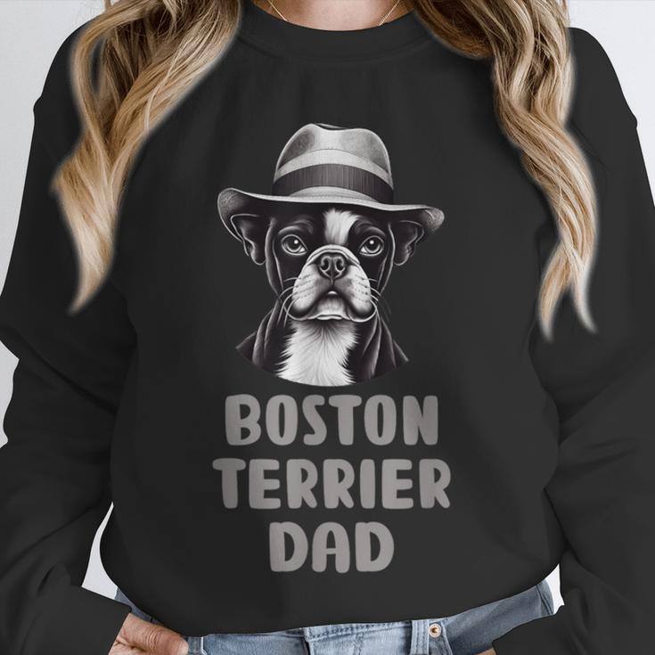 Cute Boston Terrier Dad Dog Lovers Puppy Bostie Owner Unisex Sweatshirt, novelty gifts, funny gifts
