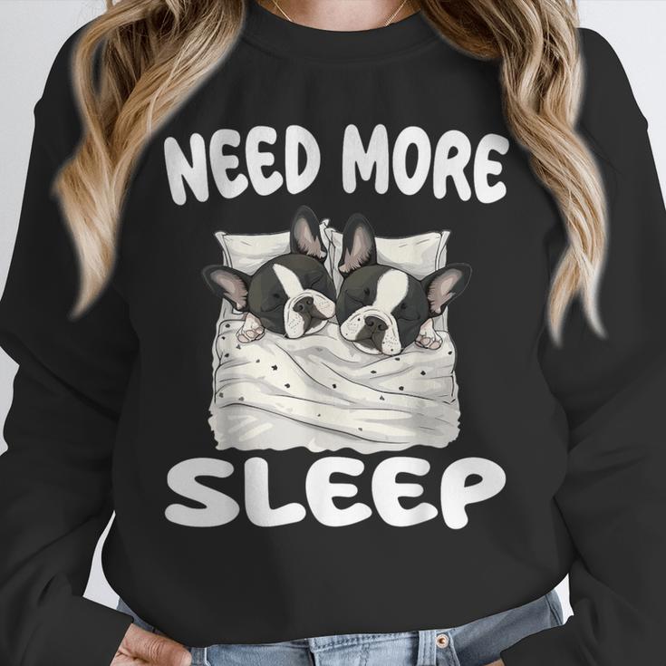 Cute Boston Terrier Need More Sleep Pajamas Nightgown Unisex Sweatshirt, novelty gifts, funny gifts