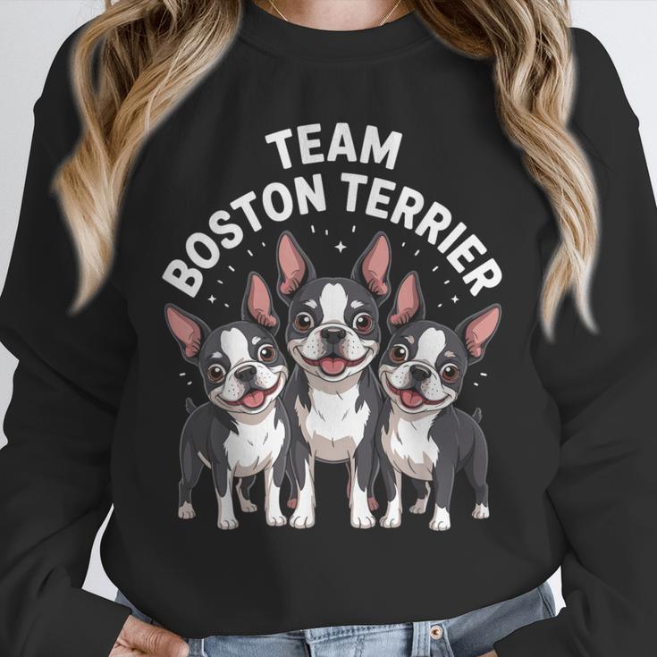 Cute Cartoon For Dog Owners Pet Team Boston Terrier Unisex Sweatshirt, novelty gifts, funny gifts