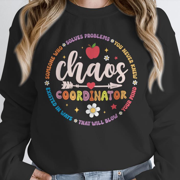 Cute Chaos Coordinator Teacher First Day Of School Unisex Sweatshirt, novelty gifts, funny gifts