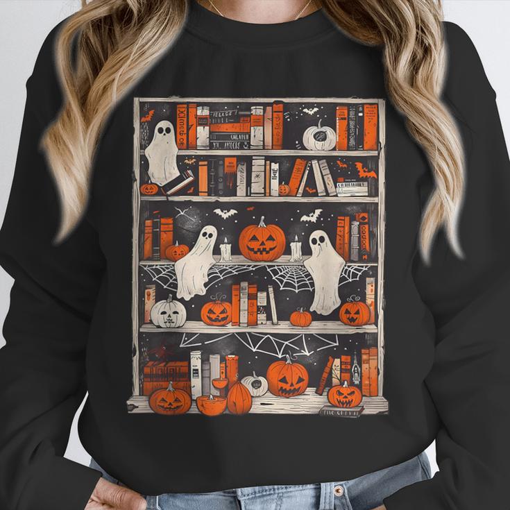 Cute Ghost Book Reading Books Lover Spooky Teacher Halloween Unisex Sweatshirt, novelty gifts, funny gifts