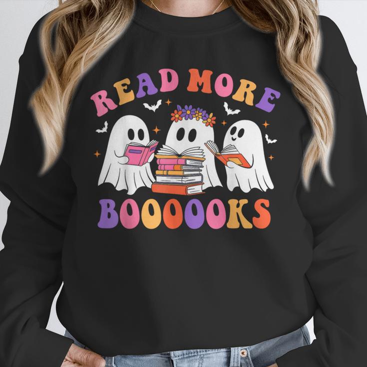Cute Ghost Read More Books Lover Teacher Halloween Costume Unisex Sweatshirt, novelty gifts, funny gifts