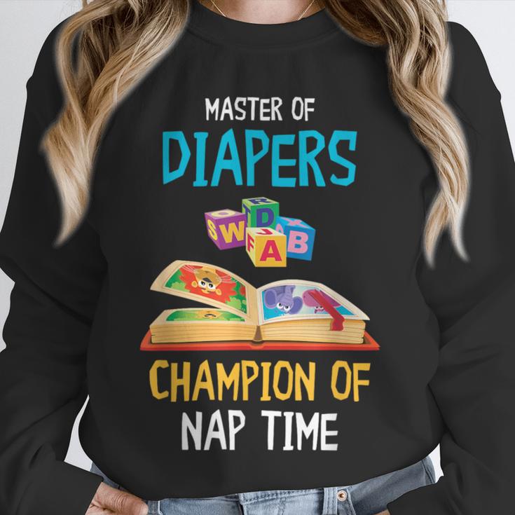 Daycare Provider Master Of Diapers Childcare Teacher Unisex Sweatshirt, novelty gifts, funny gifts