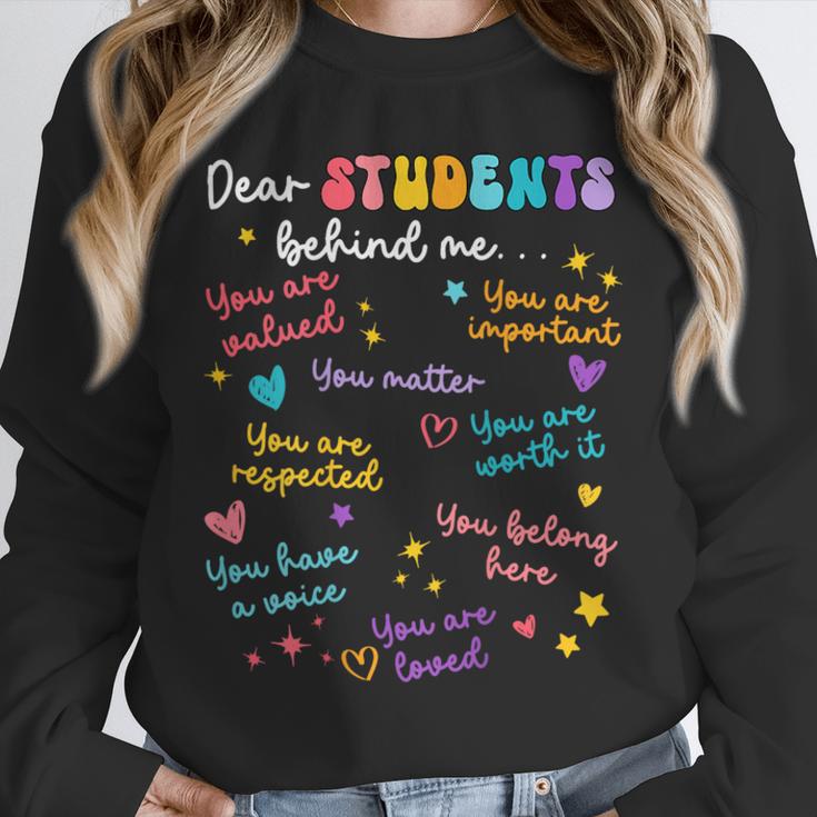 Dear Student Behind Me Teacher Appreciation Back To School Unisex Sweatshirt, novelty gifts, funny gifts Dear Student Behind Me Teacher Appreciation Back To School Unisex Sweatshirt, novelty gifts, funny gifts