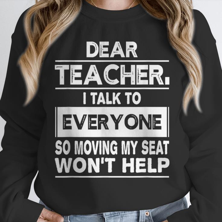 Dear Teacher i Talk To Everyone Funny Back To School Unisex Sweatshirt, novelty gifts, funny gifts