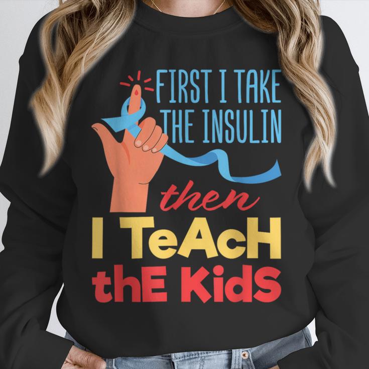 Diabetic Teacher Diabetes Awareness Insulin Blue Ribbon Unisex Sweatshirt, novelty gifts, funny gifts Diabetic Teacher Diabetes Awareness Insulin Blue Ribbon Unisex Sweatshirt, novelty gifts, funny gifts