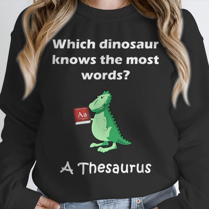 Dinosaur Thesaurus Grammar Joke Teacher Unisex Sweatshirt, novelty gifts, funny gifts Dinosaur Thesaurus Grammar Joke Teacher Unisex Sweatshirt, novelty gifts, funny gifts