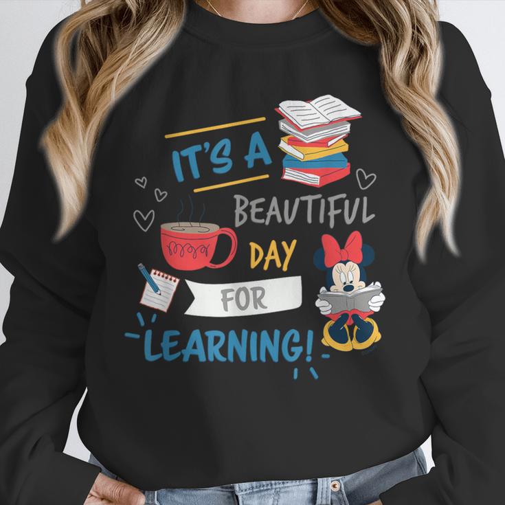 Disney Minnie Mouse Beautiful Day For Learning Teacher's Day Unisex Sweatshirt, novelty gifts, funny gifts Disney Minnie Mouse Beautiful Day For Learning Teacher's Day Unisex Sweatshirt, novelty gifts, funny gifts