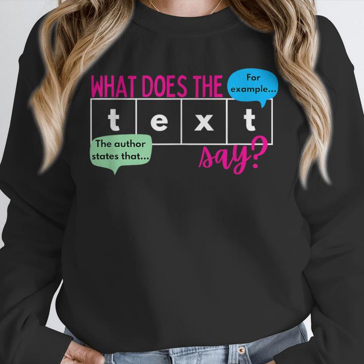 What Does The Text Say Text Evidence Reading Teacher For Men Women Unisex Sweatshirt, novelty gifts, funny gifts What Does The Text Say Text Evidence Reading Teacher For Men Women Unisex Sweatshirt, novelty gifts, funny gifts