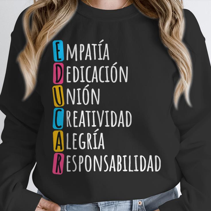 Educar Bilingual Spanish Teacher Unisex Sweatshirt, novelty gifts, funny gifts