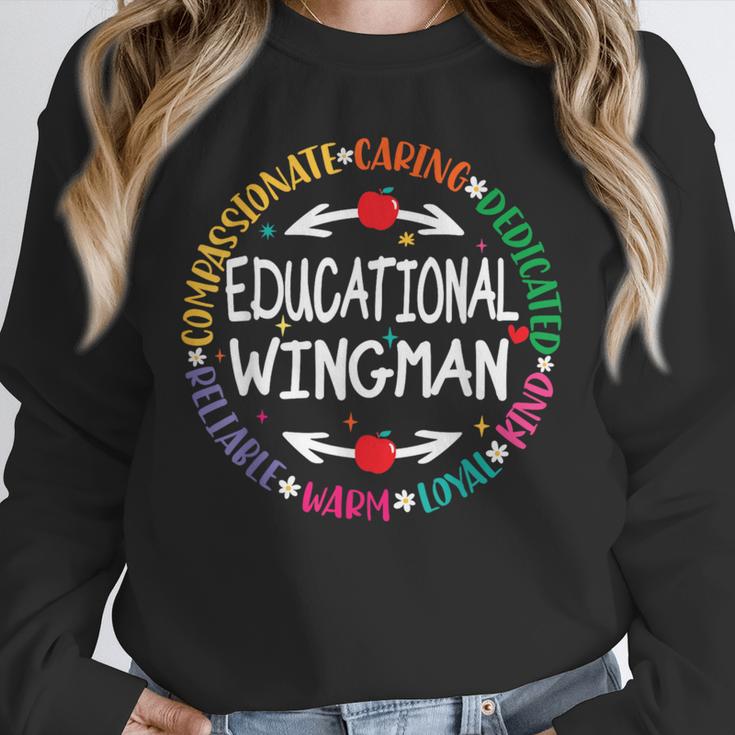 Educational Wingman Assistant Teaching a School Teacher Aide Unisex Sweatshirt, novelty gifts, funny gifts Educational Wingman Assistant Teaching a School Teacher Aide Unisex Sweatshirt, novelty gifts, funny gifts