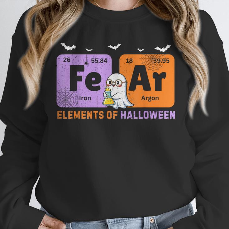 Elements Of Halloween Fear Periodically Chemistry Teacher Unisex Sweatshirt, novelty gifts, funny gifts