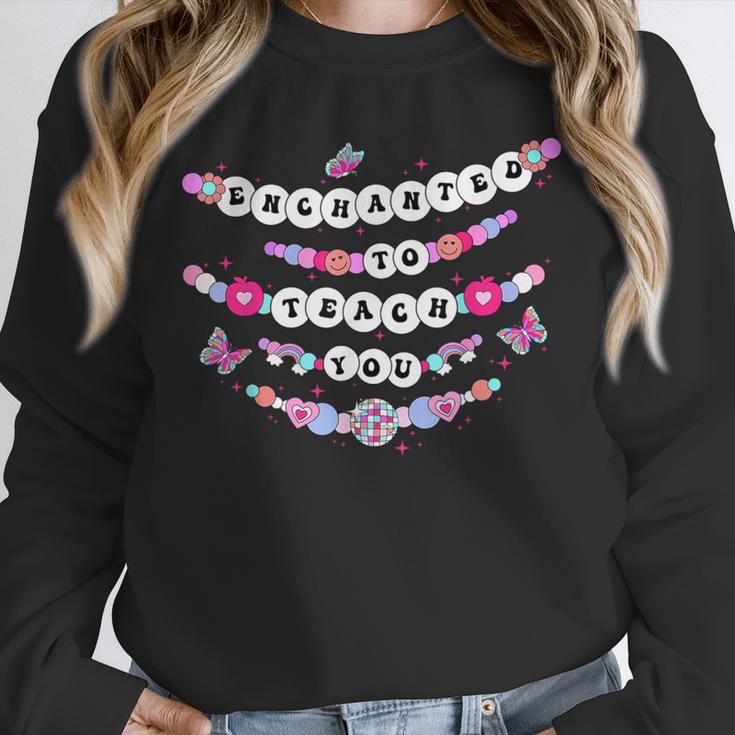 Enchanted To Teach You Bracelet Teacher Back To School Unisex Sweatshirt, novelty gifts, funny gifts Enchanted To Teach You Bracelet Teacher Back To School Unisex Sweatshirt, novelty gifts, funny gifts