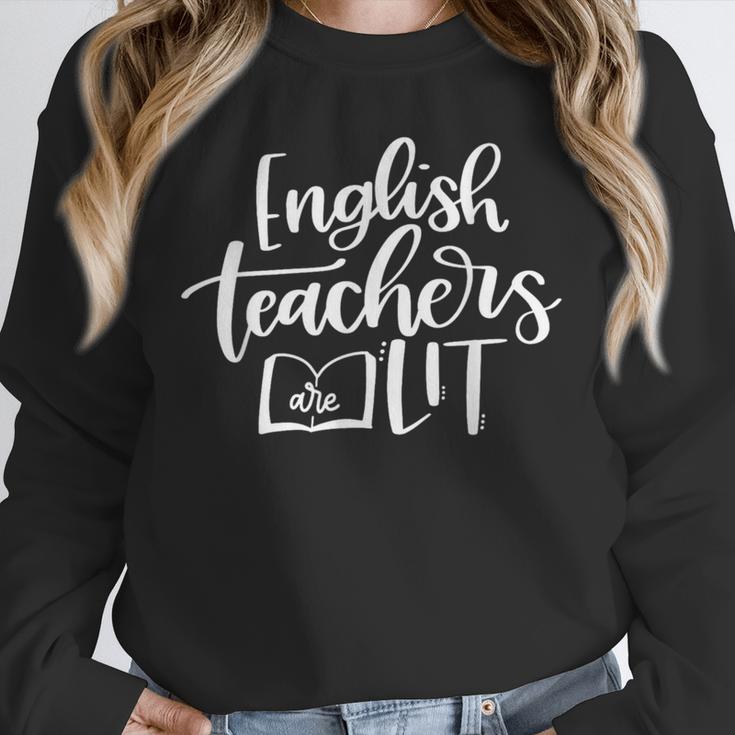 English Teachers Are Lit Teacher Appreciation Unisex Sweatshirt, novelty gifts, funny gifts