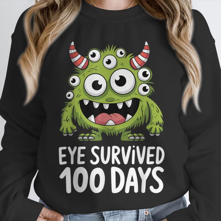 Eye Survived 100 Days Of School Monster Lover Teacher Kids Unisex Sweatshirt, novelty gifts, funny gifts Eye Survived 100 Days Of School Monster Lover Teacher Kids Unisex Sweatshirt, novelty gifts, funny gifts
