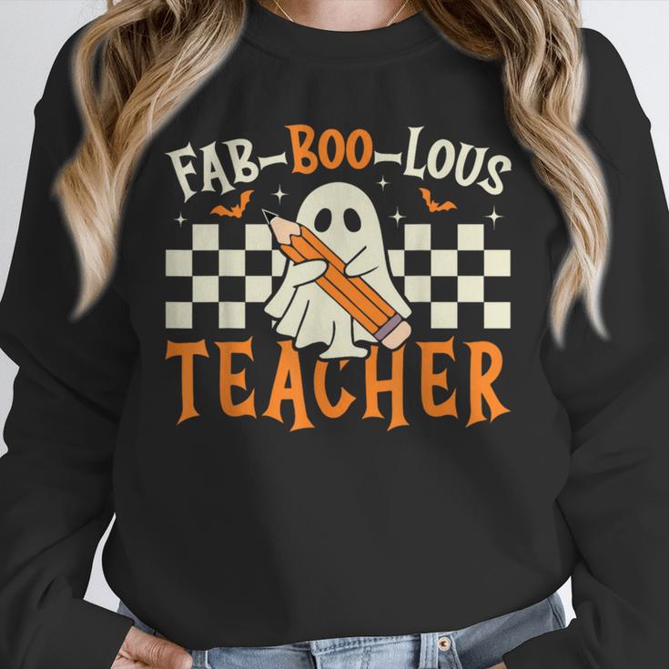 Fab Boo Lous Teacher Retro Ghost Spooky Halloween Costume Unisex Sweatshirt, novelty gifts, funny gifts Fab Boo Lous Teacher Retro Ghost Spooky Halloween Costume Unisex Sweatshirt, novelty gifts, funny gifts