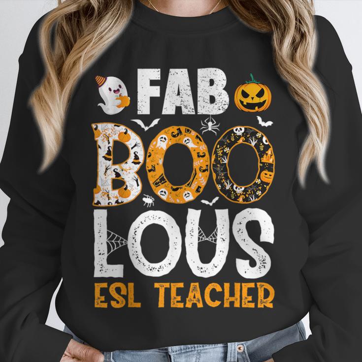 Faboolous ESL ESOL Teacher Spooky Teacher Halloween Costume For Men Women Unisex Sweatshirt, novelty gifts, funny gifts Faboolous ESL ESOL Teacher Spooky Teacher Halloween Costume For Men Women Unisex Sweatshirt, novelty gifts, funny gifts