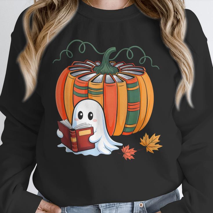 Fall Book Pumpkin Ghost Reading Books Halloween Teacher Unisex Sweatshirt, novelty gifts, funny gifts Fall Book Pumpkin Ghost Reading Books Halloween Teacher Unisex Sweatshirt, novelty gifts, funny gifts