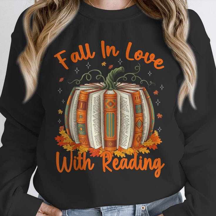 Fall In Love With Reading Pumpkin Autumn Librarians Teacher Unisex Sweatshirt, novelty gifts, funny gifts Fall In Love With Reading Pumpkin Autumn Librarians Teacher Unisex Sweatshirt, novelty gifts, funny gifts