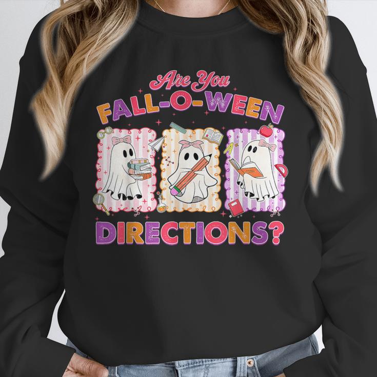 Are You Fall-O-Ween Directions Halloween Teacher Ghost Unisex Sweatshirt, novelty gifts, funny gifts Are You Fall-O-Ween Directions Halloween Teacher Ghost Unisex Sweatshirt, novelty gifts, funny gifts