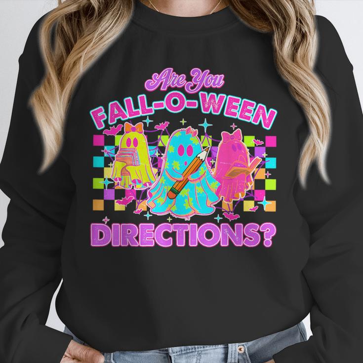 Are You Fall-O-Ween Directions Teacher Ghost Halloween Unisex Sweatshirt, novelty gifts, funny gifts Are You Fall-O-Ween Directions Teacher Ghost Halloween Unisex Sweatshirt, novelty gifts, funny gifts