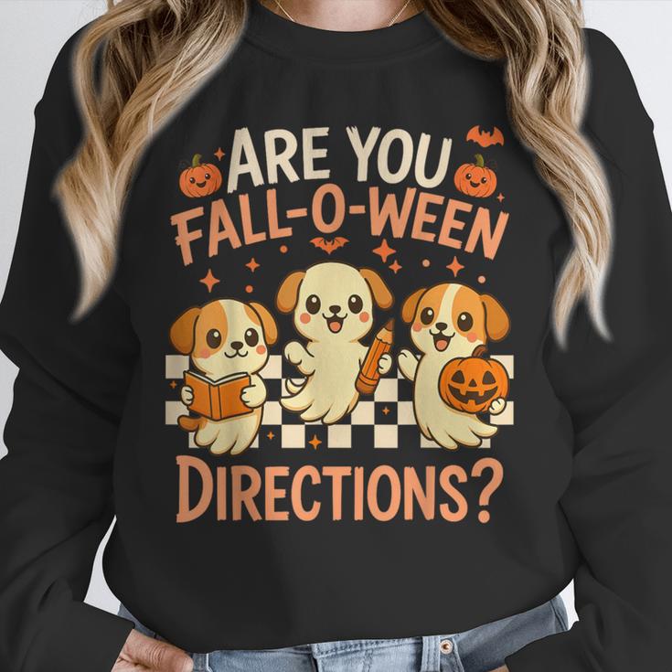 Are You Fall O Ween Directions Teacher Halloween Dog Ghost Unisex Sweatshirt, novelty gifts, funny gifts Are You Fall O Ween Directions Teacher Halloween Dog Ghost Unisex Sweatshirt, novelty gifts, funny gifts