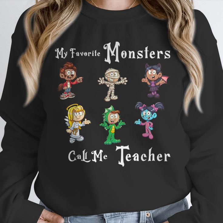 My Favorite Monsters Call Me Teacher Thank Mummy Vampire Bat Unisex Sweatshirt, novelty gifts, funny gifts My Favorite Monsters Call Me Teacher Thank Mummy Vampire Bat Unisex Sweatshirt, novelty gifts, funny gifts